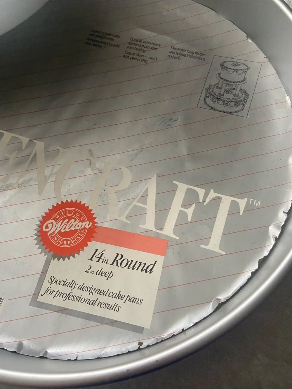 Wilton 3 Round Cake Pans 10” 12” & 14” wedding cake set